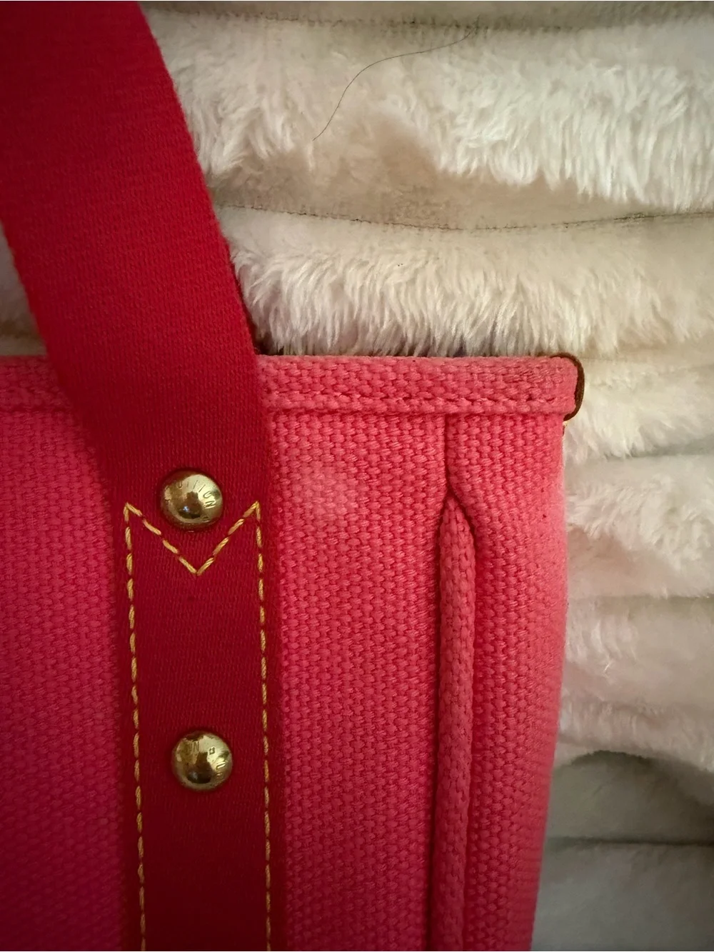 2006 Louis Vuitton Limited Edition Toile Antigua Cabas PM Tote in Rose/Pink
